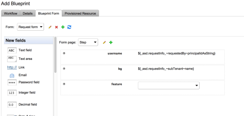 ASD request params ASD form